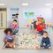 Deerlux 6 ft. Social Distancing Colorful Kids Classroom Seating Area Rug, ABC Animal Design